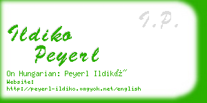 ildiko peyerl business card